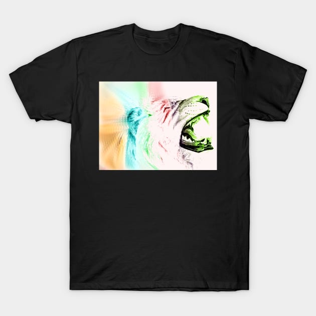 Rainbow Lion T-Shirt by CarolineArts